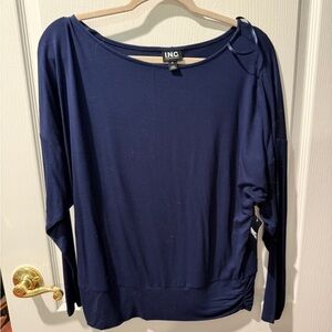 NWT! INC Women's Navy Blue Long Sleeve